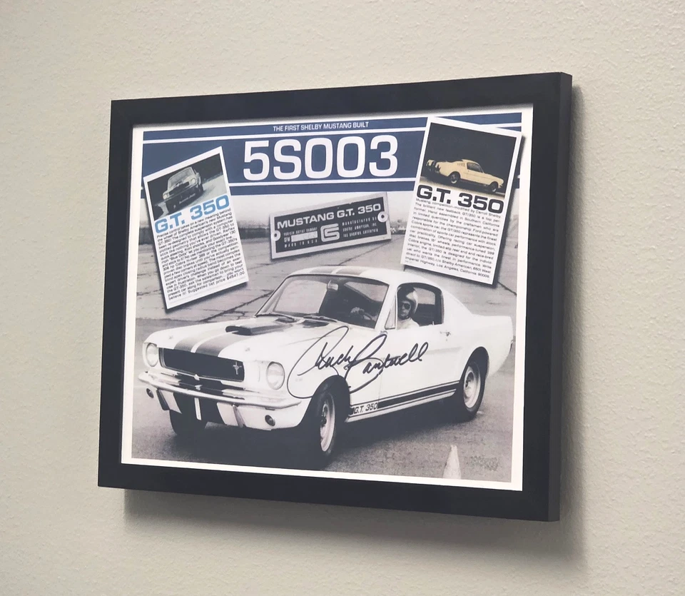Framed Chuck Cantwell Signed Reprint – The first Shelby Mustang GT350! 8.5x11 - Image 2 of 3