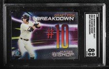 2019 Bowman Draft Chrome Scouts Pick Breakdown Hunter Bishop #BSB-HB SGC 8 ni4
