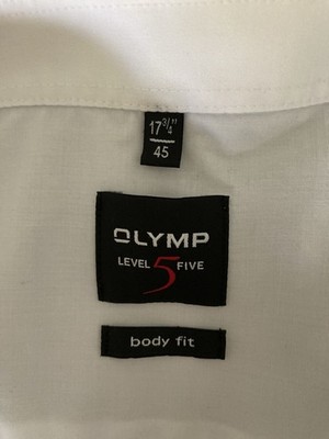 OLYMP Level Five Herren Businesshemd | Weiß | Body Fit Gr. 45 | Keine Mängel