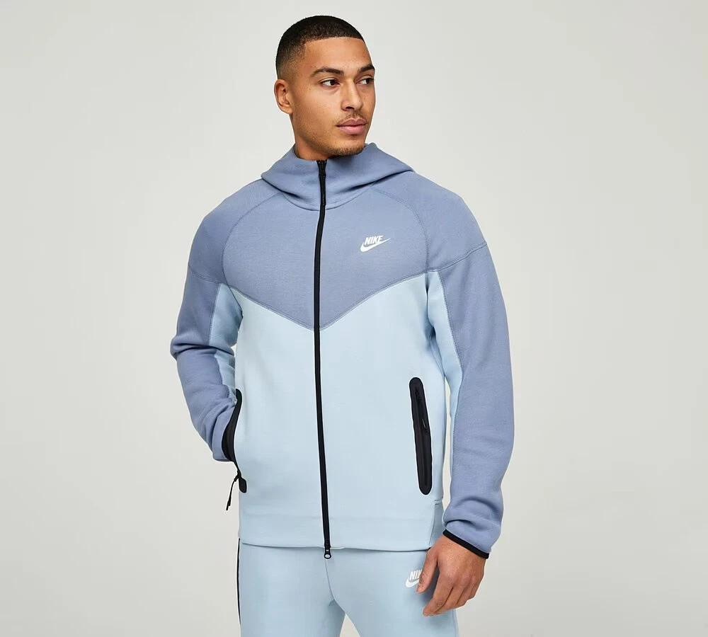 Nike Tech Fleece Windrunner Full Zip Hoodie Mens Size XS Blue FB7921-440 NWT