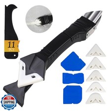 11Pcs Silicone Caulking Tools 3 in1 Grout Removal Tool Stainless Steelhead an