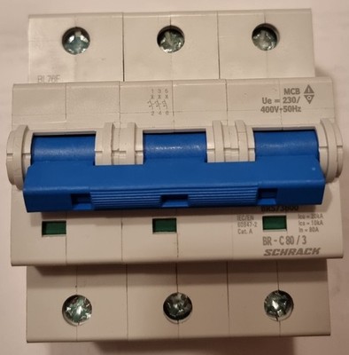3 Phase Automatic Protective load switch / Lastrennschalter BR-C80/3