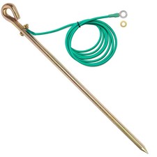 Generator Grounding Kit With 6.5ft Ground Cord And Rod For Generators Safety