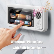 Waterproof PhoneCase with Built-in Speaker,Wireless Bluetooth Speaker for Shower