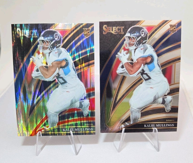 2025 Panini Select Kalel Mullings RC - Silver Prizm Base Club Level Titans LOT