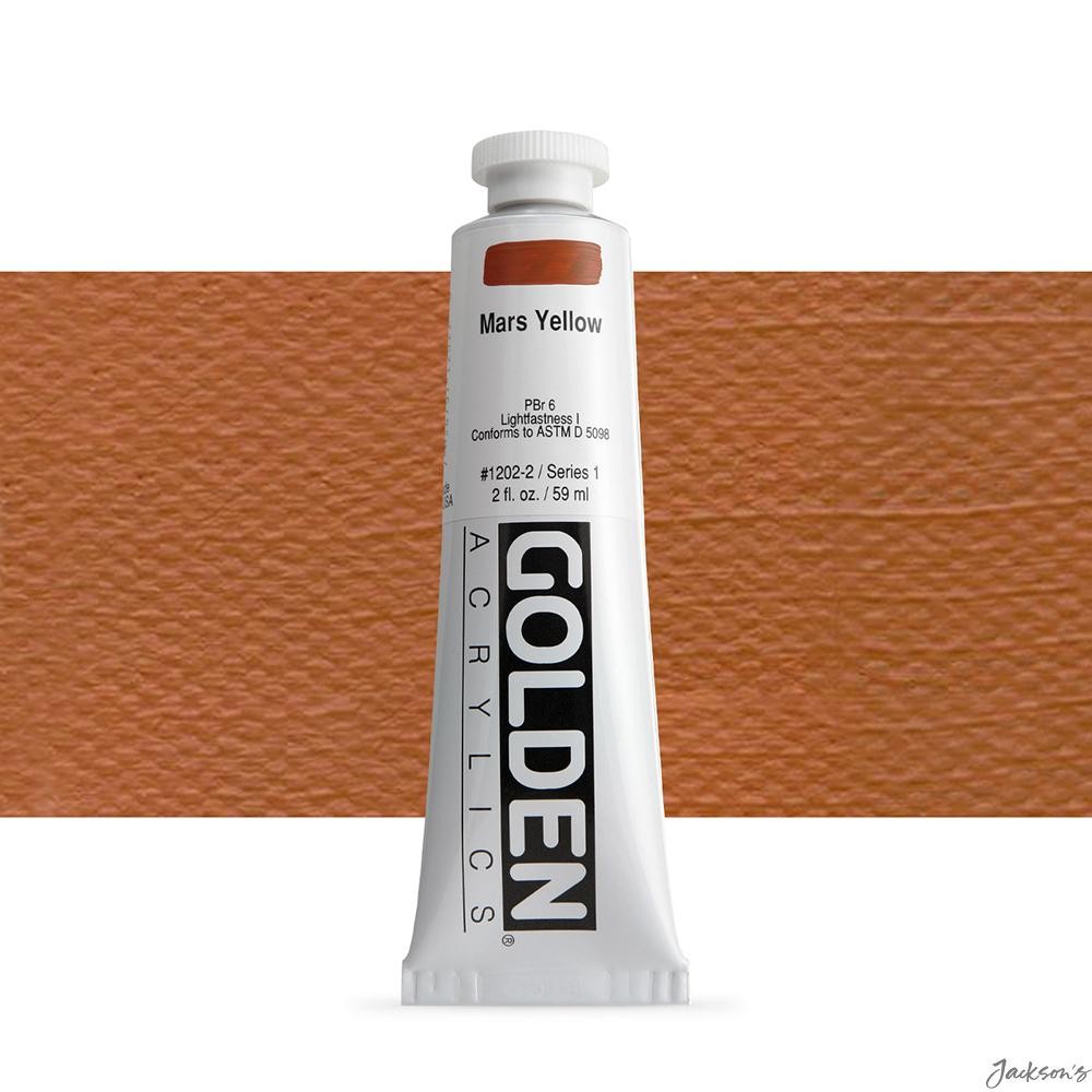 Golden Heavy Body Acrylic Paint 59ml Tube Mars Yellow For Artists