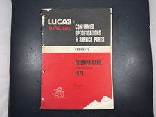 1972 Triumph Spare Parts Book Lucas Girling Tr6 Gt6