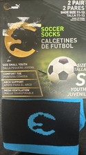 NEW Puma Procat Soccer Socks Youth Sz S 2 Pr Pack Black/Electric Blue