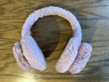 Super Soft Bear Earmuffs Pink Women's One Size Faux Fur Ear Muffs Winter Warm