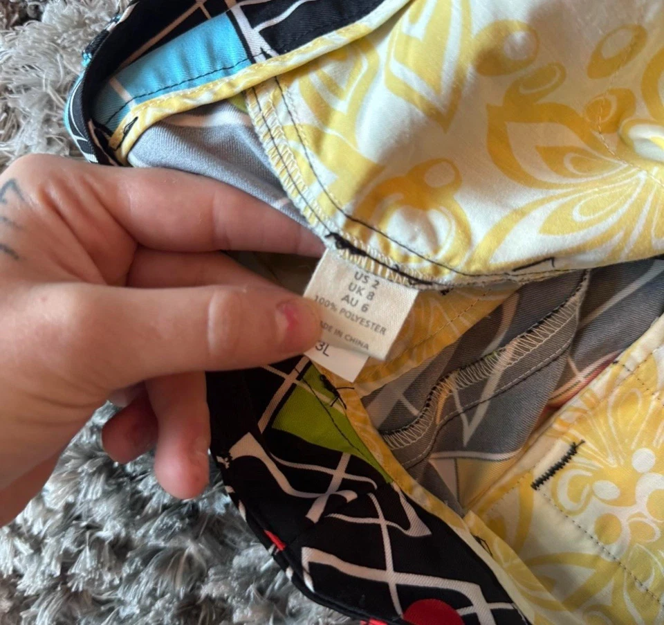 Mini Pantalones Cortos Vintage Loudmouth Para Mujer Estampado Cóctel Bebida Martini LowRise Foto 4 de 4