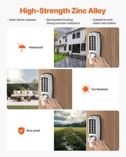VEVOR Mechanical Keyless Entry Door Lock 14 Key Mechanical Door Lock with Key