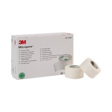 3M Micropore Medical Surgical Tape 1530-1 Skin Friendly Paper 1" X 10 Yds 12 Ct
