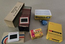 VTG   - Red Border Slides, Kodak - Film  Photographic Paper, GE Flashbulb