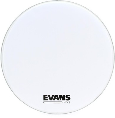 Evans MX2 White Marching Bass Drumhead - 20 inch (2-pack) Bundle