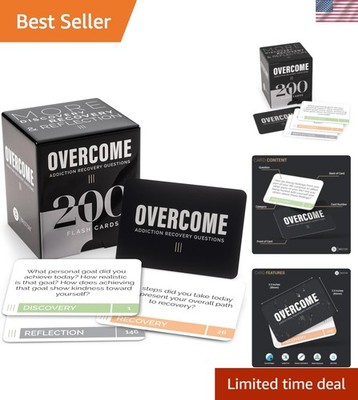 Durable Addiction Recovery Flash Cards - 200 Prompts for Group Therapy Sessions