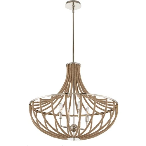 Uttermost 21634 Lovelock Chandelier Polished Nickel - Picture 6 of 11