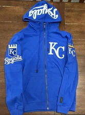 Men’s Pro Standard Size L Kansas City Royals Blue Embroidered Hoodie NWOT MLB