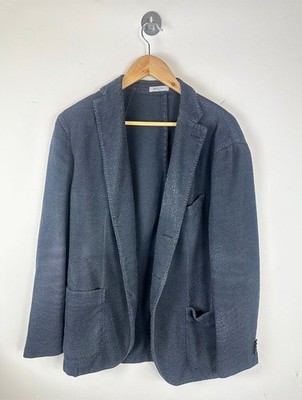 Boglioli Grey / Blue Vintage Wash K - Jacket N2902Q Size 54 UVP 750£