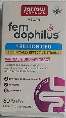 Jarrow Formulas Fem-Dophilus Vaginal/Urinary Probiotic 1B CFU 60 Vegan Exp.07/27