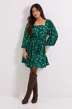 Dorothy Perkins Green Mini Dress Womens Daywear Dresses