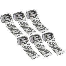 Camouflage Tape 2" x 5 Yards, 6 Pack Self Adhesive Camo Tape Wrap, Snow Land
