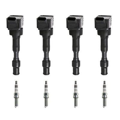 Denso 4 Ignition Coil 4 NGK Iridium Spark Plugs Kit For Forte 2.0 L4 8 GDI Sedan