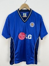 Leicester City 2002/2003 Home Football Shirt Soccer Jersey Retro Score Draw M