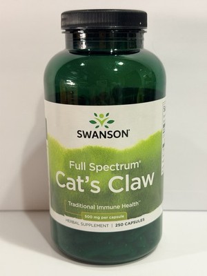 Swanson Full Specturm Cat's Claw Antioxidant Support 500mg 250 Capsules Ex 10/26