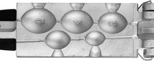 Egg Sinker Mold Fishing Weight Molds with 5 Mold Cavities,1Oz, 2Oz, 3Oz, 4Oz, 5O