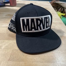 NEW DISNEY MARVEL CARBON SNAPBACK HAT CAP ADULT SZ FLAT BRIM