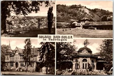 Bad Sulza East Germany Multiview Thüringen Architecture Landscape RPPC Postcard