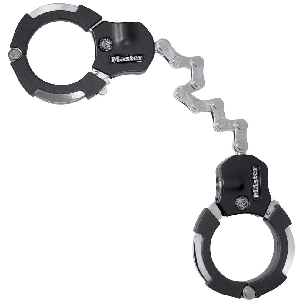 Antivol de cadre Master Lock 8290EURDPRO en acier renforcé noir et argent avec clé
