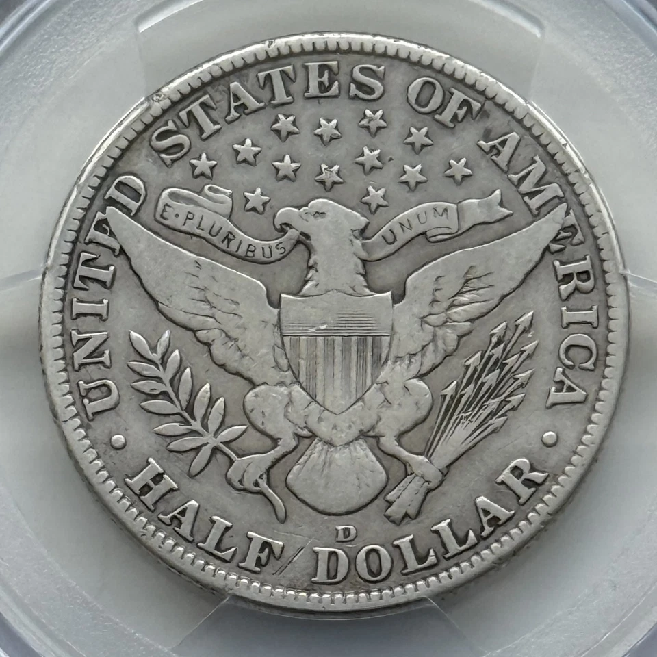 Medio dólar de peluquero 1915-D - graduación profesional detalle en muy buen estado Foto 4 de 4