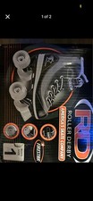 Firestar Boys Roller Skates - Black and Gray High Boys Size 1 Roller Derby EUC