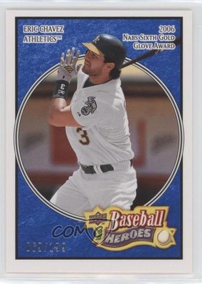 2008 Upper Deck Baseball Heroes Navy Blue 69/199 Eric Chavez #128 n1u