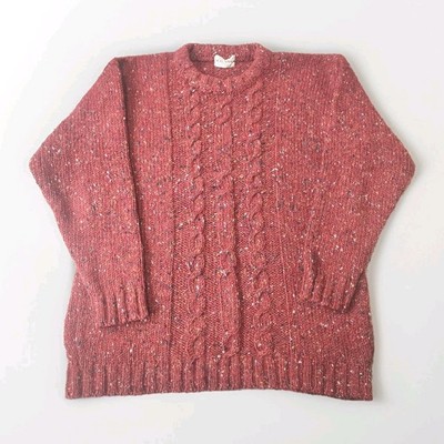Vintage McKennas Herren Strick Pullover Dingle Kerry Irish Pure New Wool Donegal Tweed