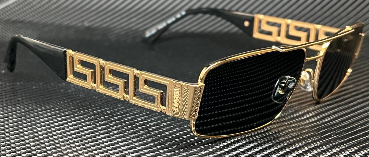 VERSACE VE2257 100287 Gold Dark Grey Men's 60 mm Sunglasses thumbnail 4