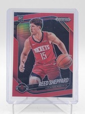 REED SHEPPARD 2024-25 PRIZM BLACK RED ROOKIE /299 #145 ROCKETS Q3464