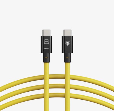 CobraTether USB-C Tether-Kabel (10m, 10 Gbit/s, gelb)