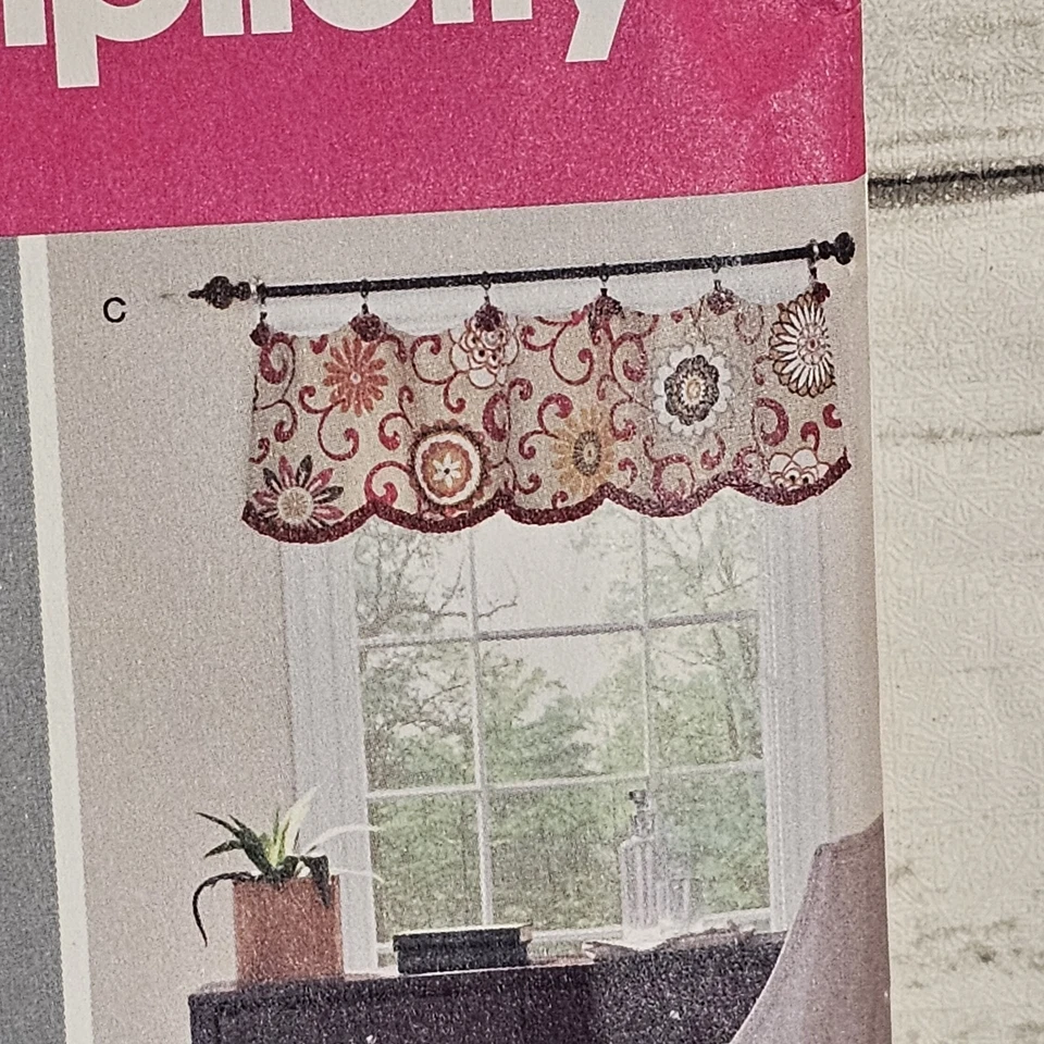 Simplicity 1383 Sewing Pattern 5 Styles of Valances Window Treatments UNCUT FF - Image 4 of 4