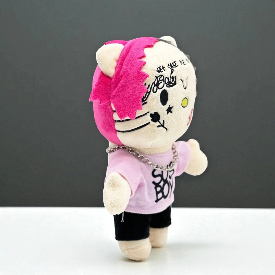 24cm Hello Kitty Lil Peep Plush Toy, Cute Anime Collectible, Gift for Fans - Image 4 of 4