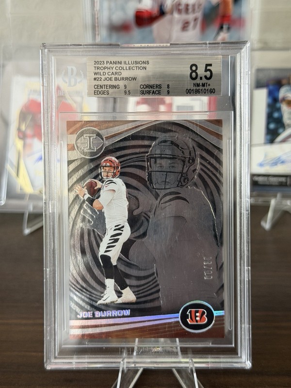 Panini 2023 Illusions Trophy Collection Wild Card Joe Burrow Bengals #22 BGS 8.5