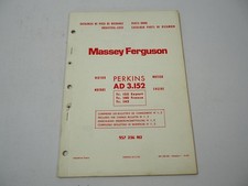 Motore Perkins AD3.152 per Massey Ferguson MF 135 140 145 lista ricambi 1967