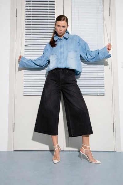 Women French Connection Jeans Grey XL