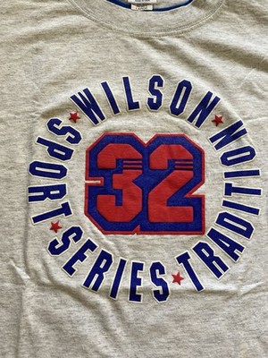 Vtg WILSON Sports T Shirt Mens Large Double collar Flip Sleeve