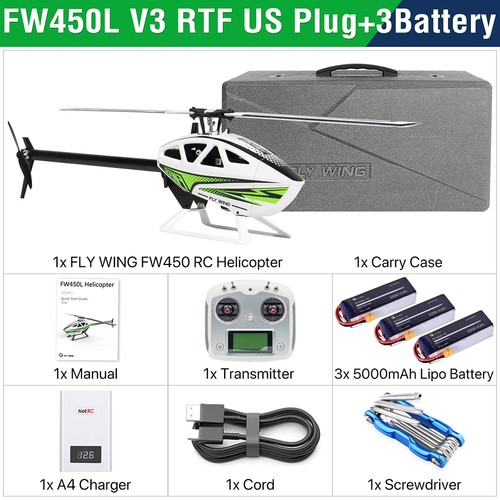 Helicópteros Fly Wing FW450L V3 RC 6 CANALES 3D GPS retorno automático control remoto avión - Imagen 31 de 33