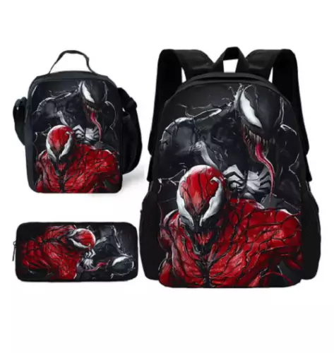 Kids Marvel Venom School Backpack Bags Insulated Lunch Bag Pencil Case Set Gift* - Picture 17 of 31