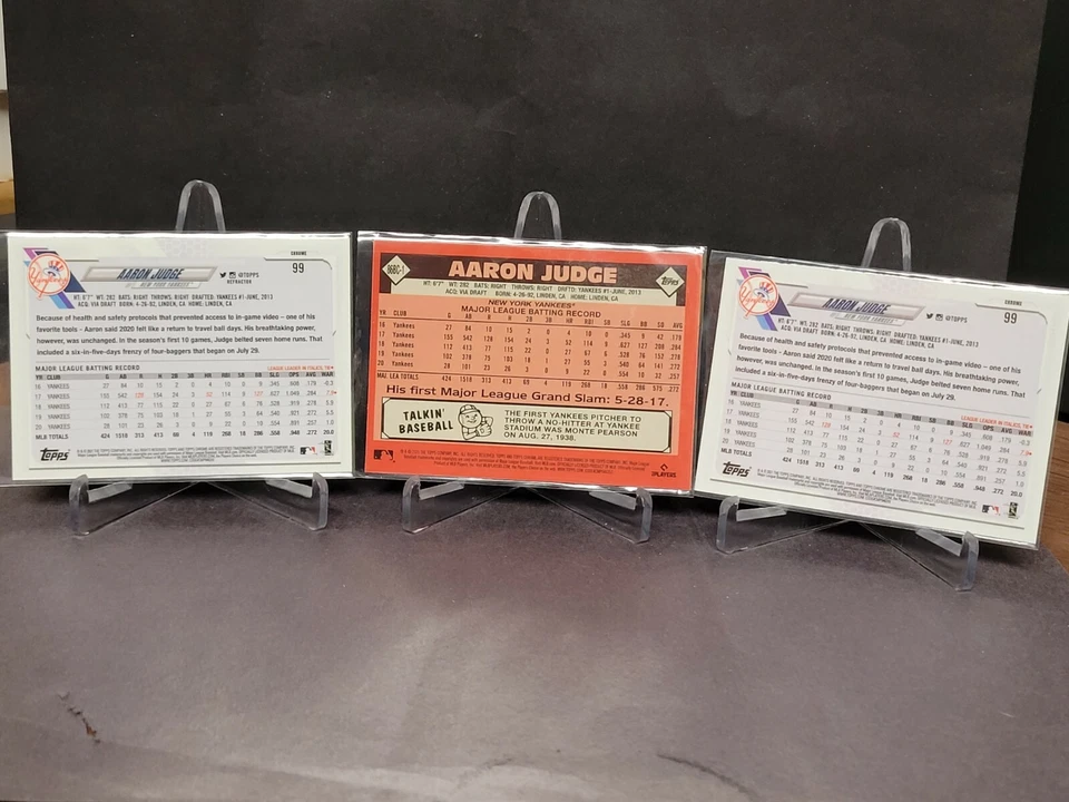 2021 Topps Chrome Aaron Judge Lot (Base #99/ Refractor #99/ '86 Topps #86BC1) - Image 2 of 2