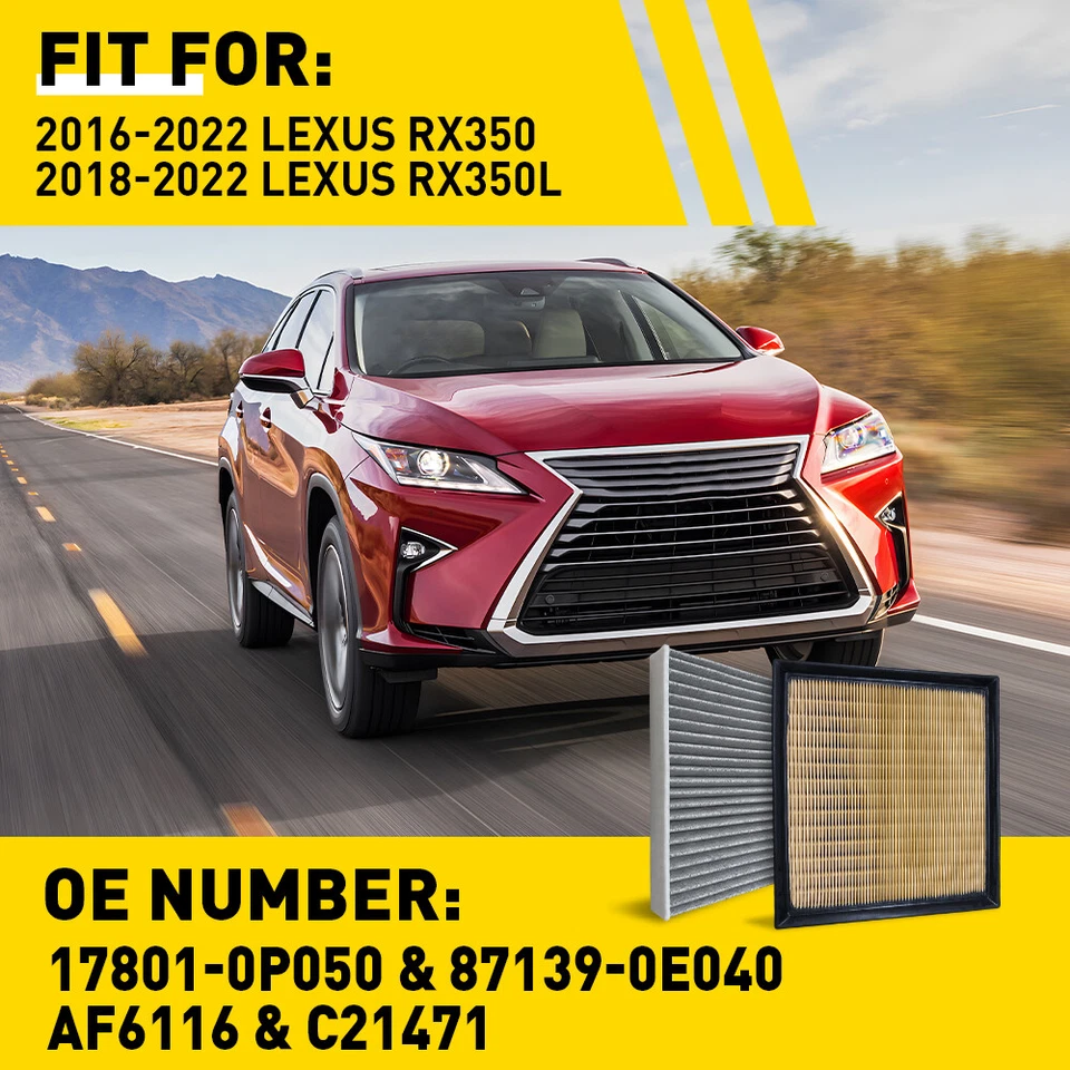 FILTRO DE AIRE CABINA CARBÓN LEXUS OEM 2016-2022 RX350 / RX350L 87139-YZZ93 M Foto 2 de 4