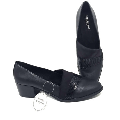LONDON FOG Willow Loafer Pump Shoe Black Women's Size 10W